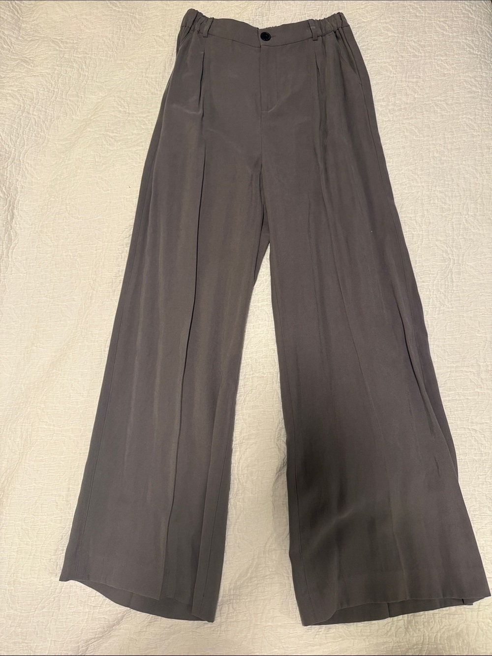 Wide Leg Gray Dress Pants